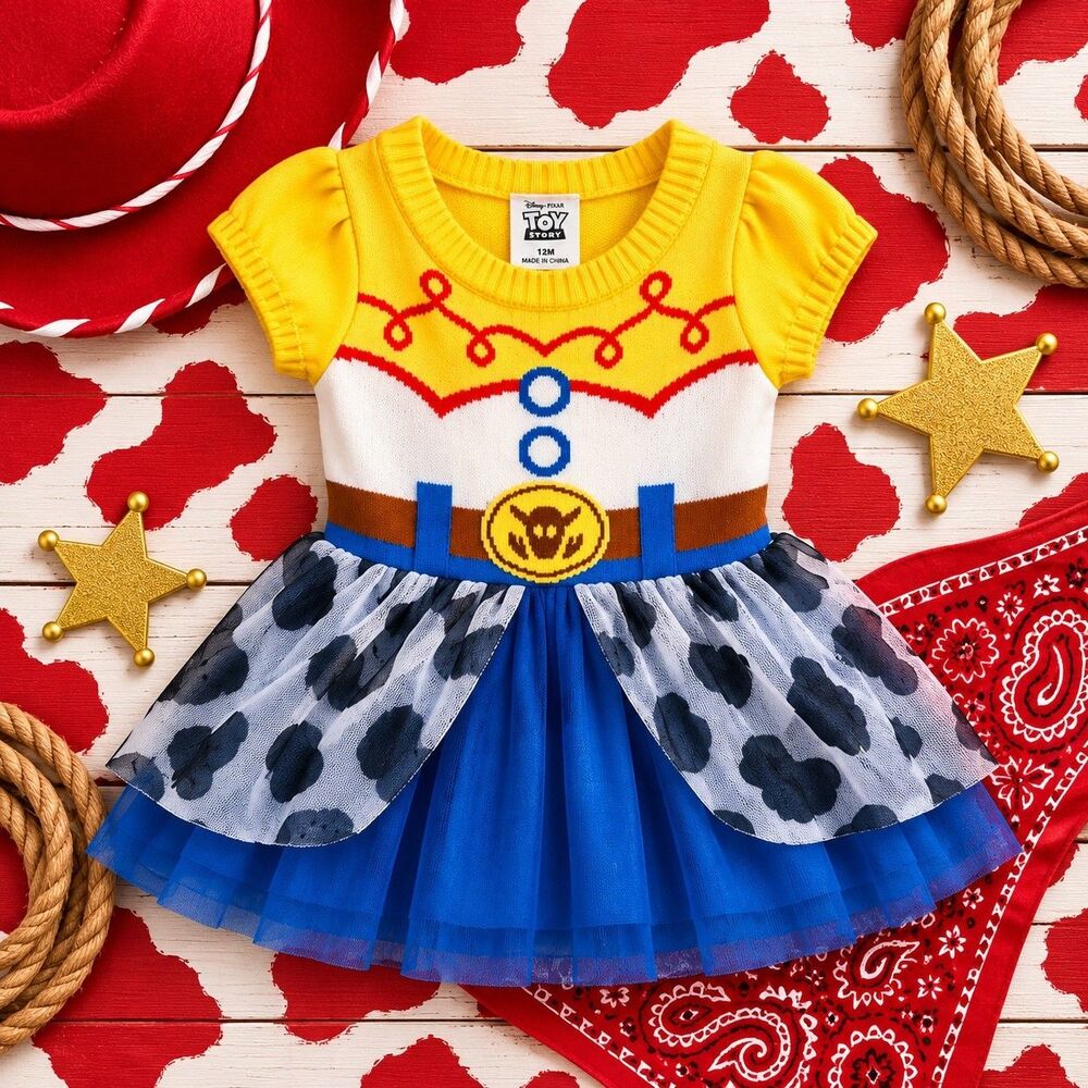 Disney Pixar Toy Story Jessie Baby Dress 12M Cowgirl Costume Tutu Halloween